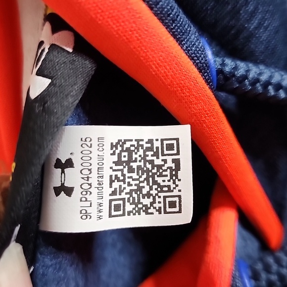 Under armour blue with orange hoodie sweatshirt size large - Picture 3 of 5